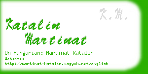 katalin martinat business card